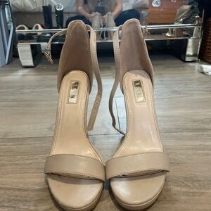 Chic Beige Strappy Heels